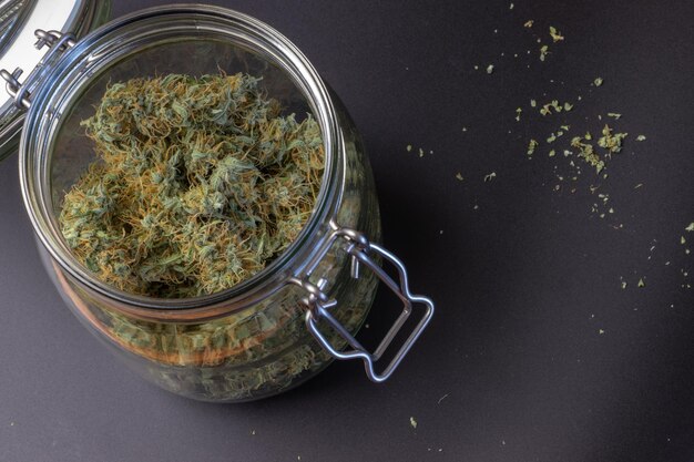 black diamond cannabis in jar